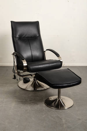 Massagestol med fotpall