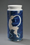 Kongelige porcelænsfabrik  Royal Copenhagen. Cylinderformet vase 
