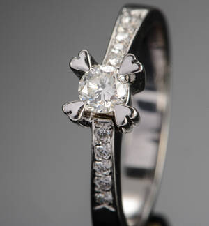 Diamntring ca 0.40 ct. 