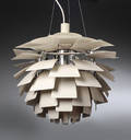 Poul Henningsen for Louis Poulsen. Koglen, Ø 60 cm. Hvid.  