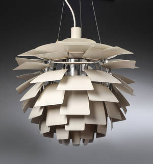 Poul Henningsen for Louis Poulsen. Koglen, Ø 60 cm. Hvid.  