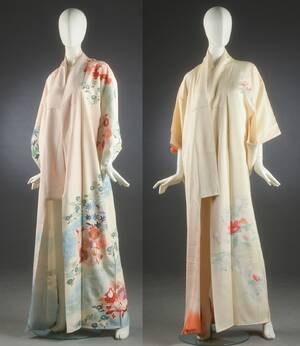  To kimonoer af silke, ca. 1950-60erne 2 