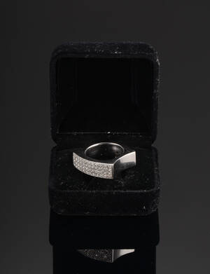 Italiensk diamantring ca 0.48 ct
