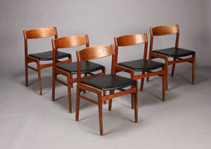 Dansk møbelproducent. Spisestole, teaktræ 5 