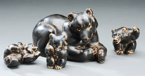 Knud Kyhn for Kgl. Porcelæn. Fire bjørne 4