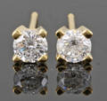 Earrings in 14k  set with brilliant cut diamonds 0.50 ct 
