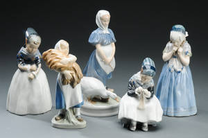 Royal Copenhagen. Samling figurer af porcelæn 5 