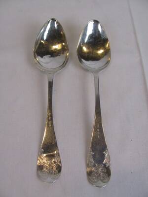 2 SILVERSKEDAR, JN PALM, VISBY 1865, 50 G