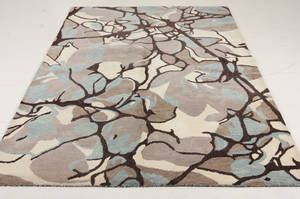 Handtuftad matta i modern design, 254x150 cm