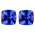 Uindfattede tanzanitter. Ca. 2.08 ct