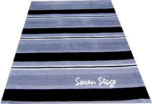 Moderne håndtuftet designtæppe, design Søren Stage 200x200 cm.