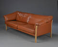 Møbelproducent. 2½-pers sofa, lysebrunt læder