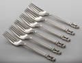 Georg Jensen KongeAcorn. Seks frokostgafler