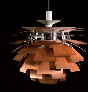 Poul Henningsen. Pendel, Koglen i kobber Ø. 84 cm. Denne vare er sat til omsalg under nyt varenummer 4826261