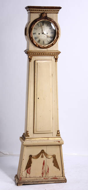 Empire standur, bornholmerfrøken, af bemalet træ, 1800-tallets midte