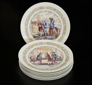 Samlartallrikar 6st, Porcelain de Limoges, 1970-tal