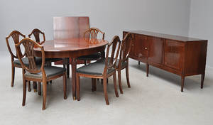 Hepplewhite spisestue i mahogni9