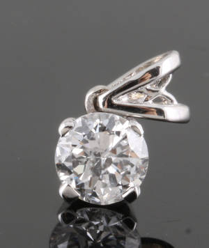 Pendant in 14k set with brilliant cut diamond 0.58 ct  ct
