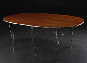 Piet HeinBruno Mathsson. Superellipse 180 x 120, valnød malukant