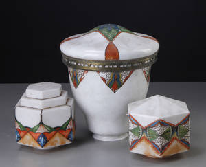 3 Jugend lampeskærme af glas, ca. 1900 3