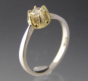 Solitaire ring ca. 0.30 ct. Denne auktion er annulleret - se nu vare 1962813