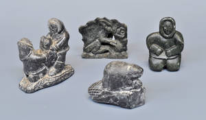 Grønlandica. Fire figurer af udskåret fedtsten, Vestgrønland4 