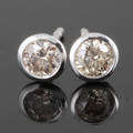 Diamond earrings, 14kt. white gold, approx. 0.40 ct 2