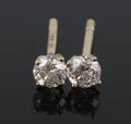 Diamond earrings in 14kt gold approx. 0.25 ct 2