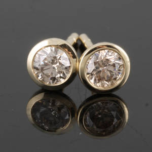 14kt diamond earrings approx. 0.40 ct 2
