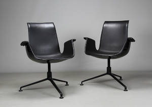 Preben Fabricius  Jørgen Kastholm. Par Tulip chair, model FK 6725. 2