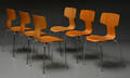 Arne Jacobsen Sæt på seks stole, model 3103 6 