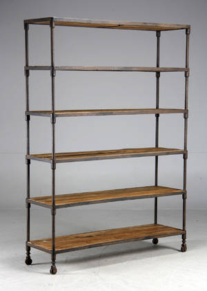 Bogreol industrielt design, genbrugsmaterialer