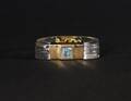 Ring i 18k samt plexiglas