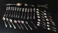 Parti silver, diverse teskedar, gafflar mm, vikt ca 465 gr 37