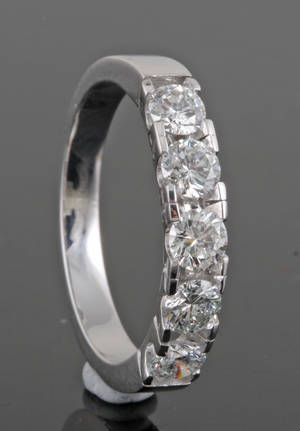 Diamond ring, 14kt approx. 0.90ct