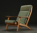 Hans J. Wegner. Højrygget lænestol model GE-290A 