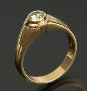Diamantring, 18 kt guld