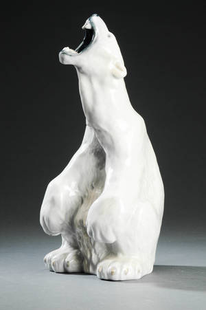 Kgl. porcelænsfigur. Isbjørn.