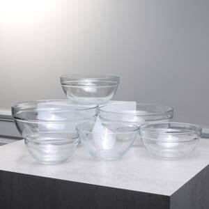GLASSKÅLAR, 6 st