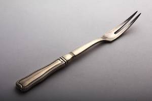 Georg Jensen. `Dobbeltriflet´ stegegaffel af sterlingsølv