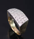 Ring af 18 kt guld hvidguld med brillanter ca 1.28 ct