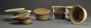 Grethe Meyer for Royal Copenhagen. Ildpot serveringsdele af stentøj 14