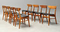 Farstrup. Sæt på otte stole i teak, 1960erne 8