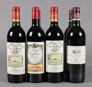 Samling fransk vin, Ch. Dauzac 1981, Ch. Rauzan-Gassies 1985 m.fl. 9