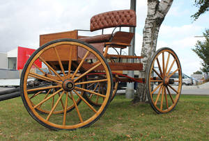 Hestevogn af mahogny 