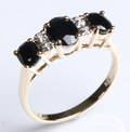 Safir- og diamantring