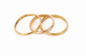 Guldringar 3st