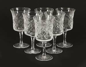 Vinglas 6st, kristall