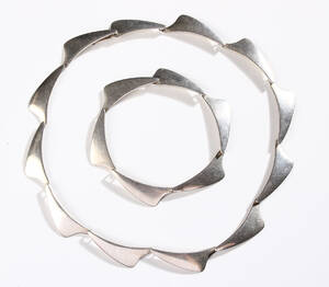 Halskæde og armbånd, sterling sølv 2