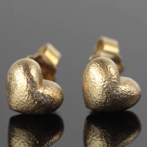 Hjerte ørestikker i 14 kt. guld